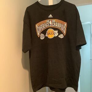 2008 Los Angeles Lakers NBA Conference Champions Adidas Short Sleeve T-Shirt XL
